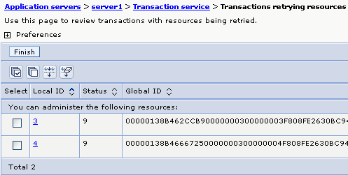 Retry transactions in the admin console